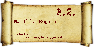Masáth Regina névjegykártya